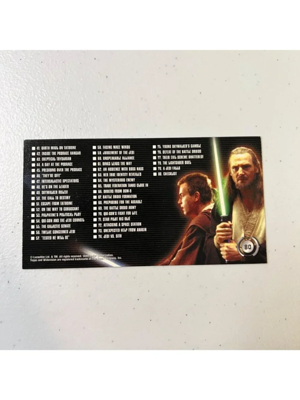 Star Wars Episode 1 Widevision Trading Base Card Set (Missing Card 57) - 1999 - Picture 6 of 6